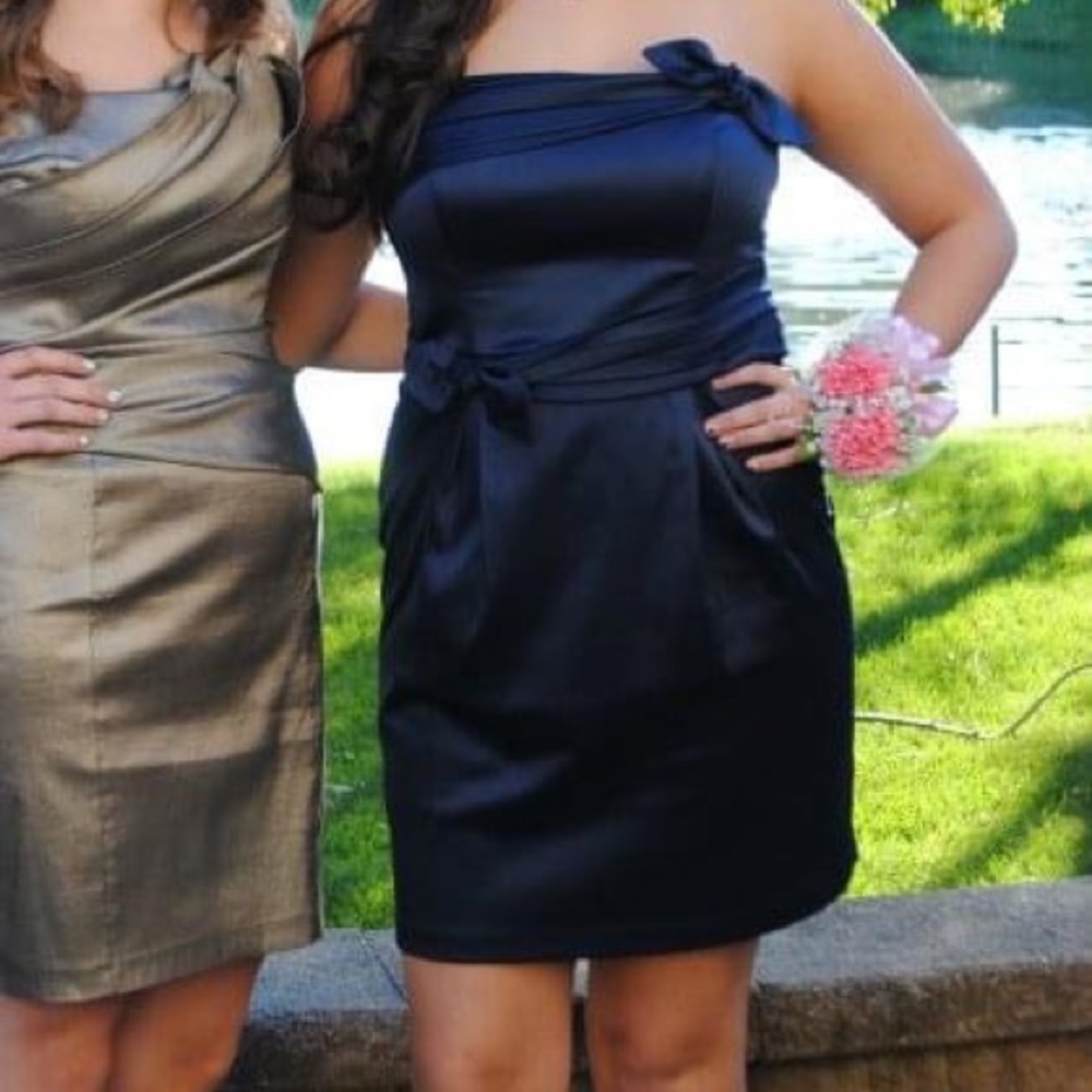 Navy formal event short dress